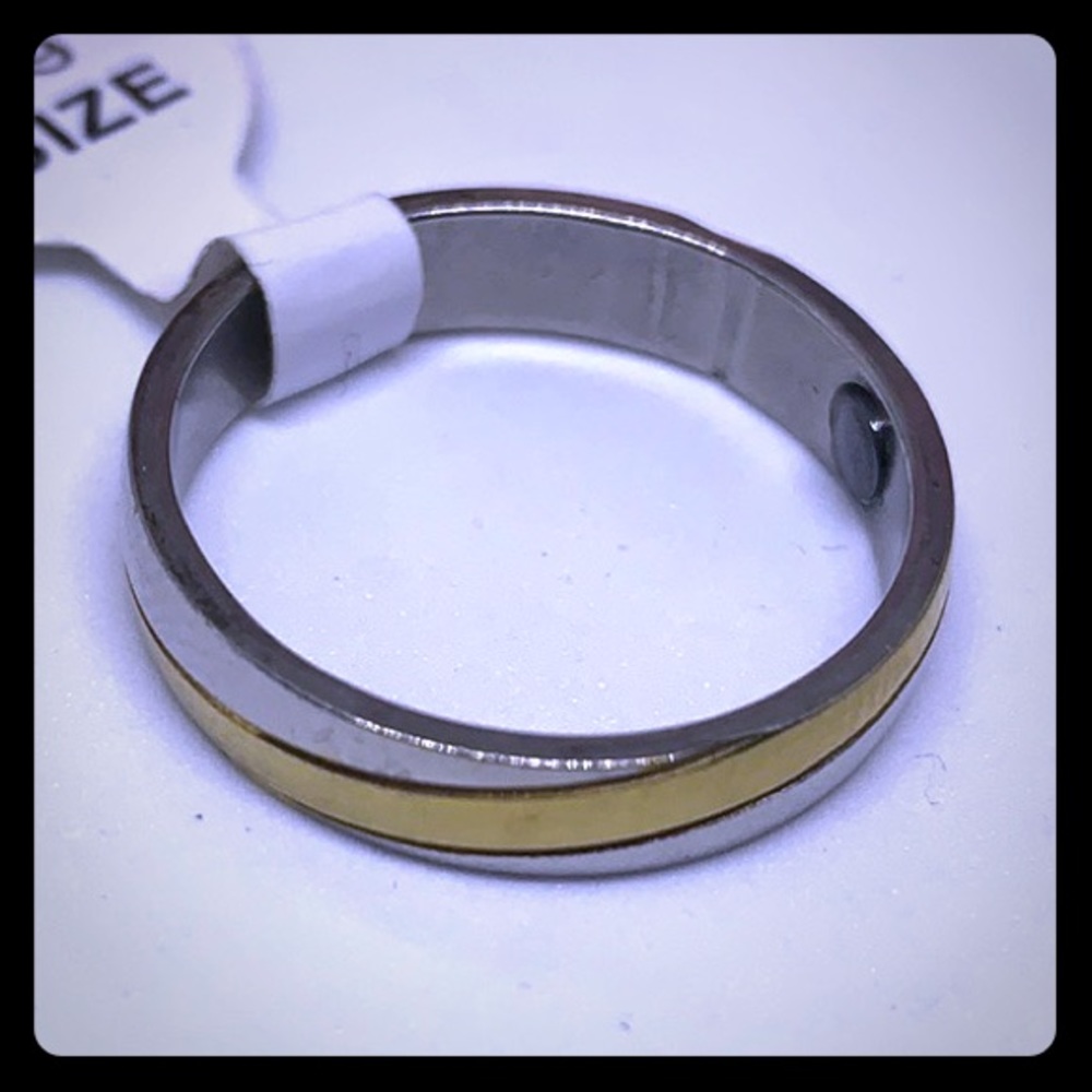 Stainless Steel Unisex Ring Gold etching [JW-130]